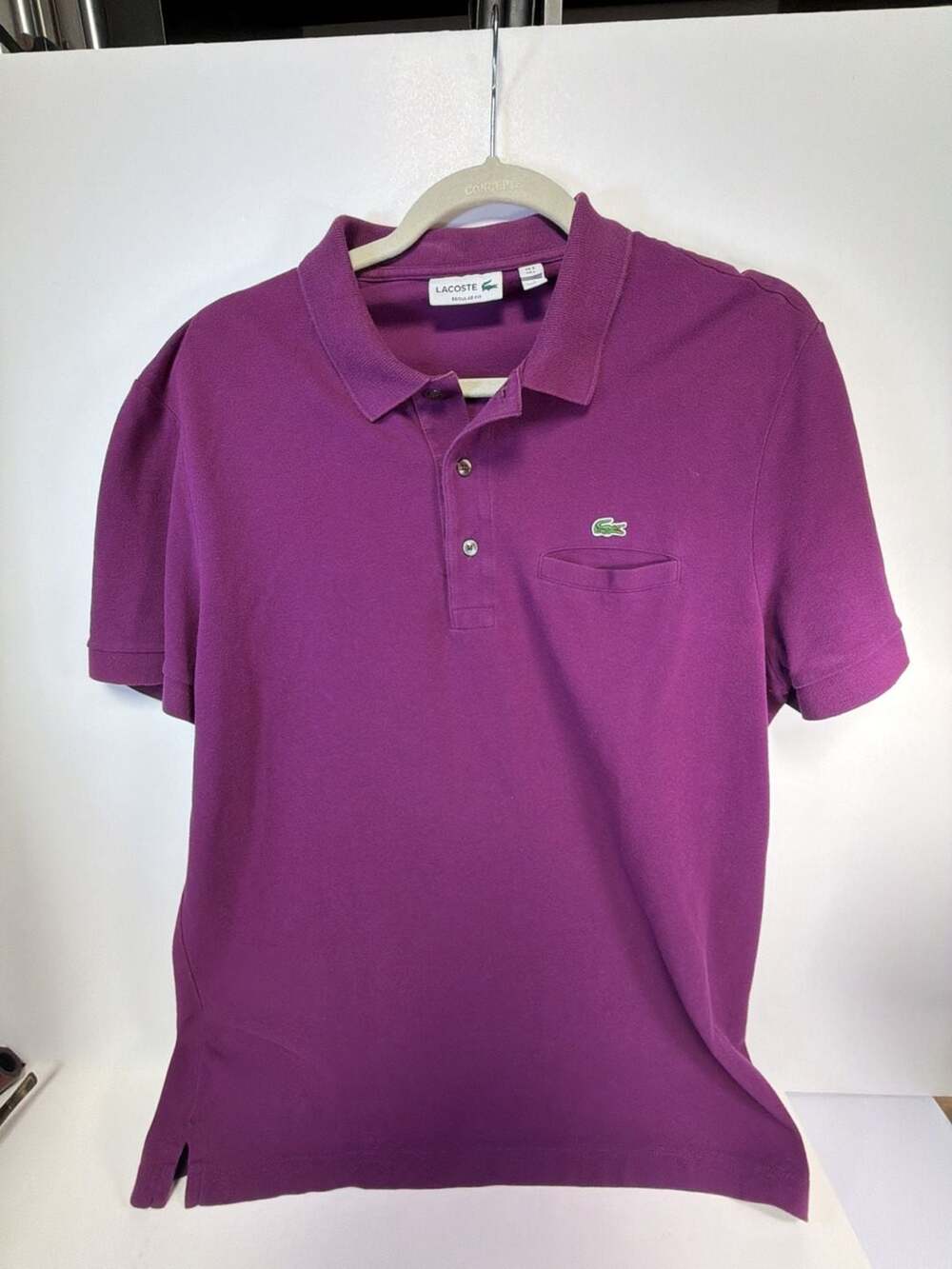 Lacoste Regular Fit Polo Shirt Purple Size L